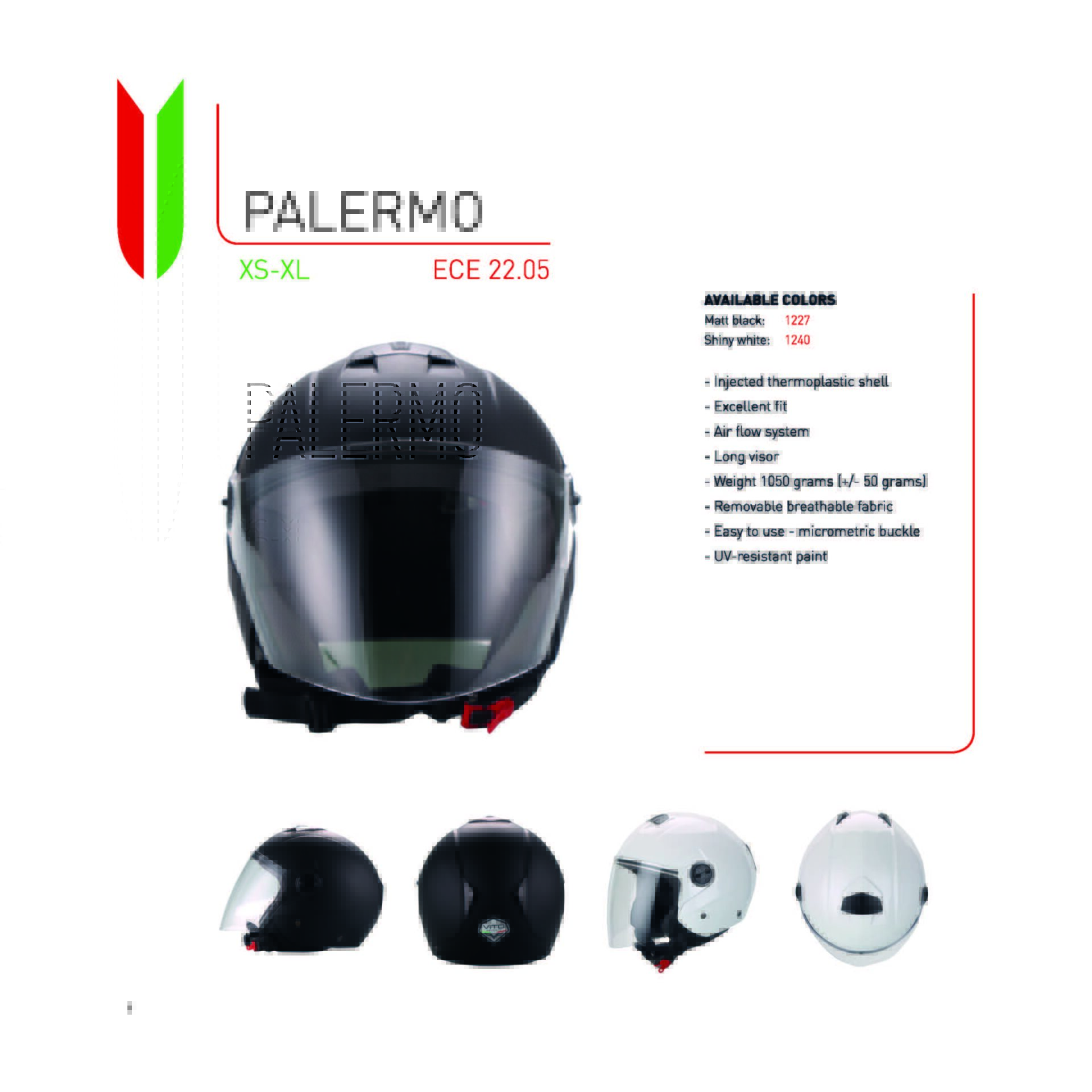 leer Natuur Meditatief Scooter Helm Palermo XS tot XL - Ebero